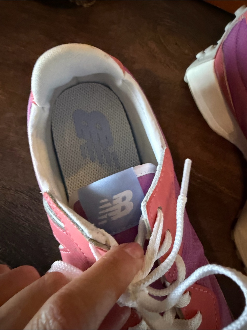New Balance Women’s Pink and Purple Lace-Up Sneakers - Picture 3 of 10